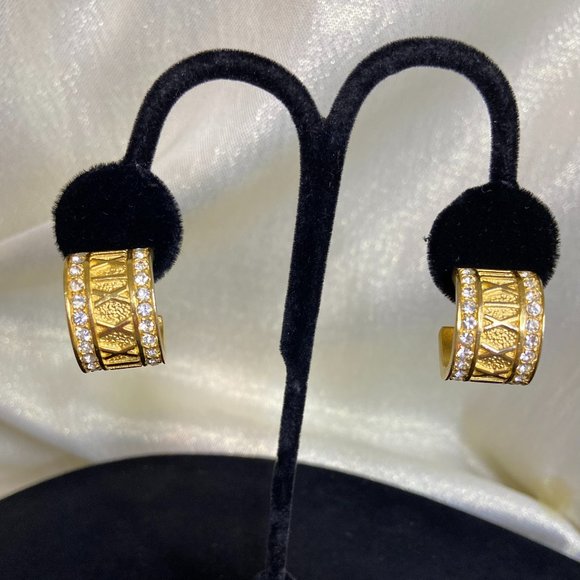 💖Gold Tone Bracelet Set with Roman Numeral Numbers & CZ's 7-1/8 in. /B71 - Picture 3 of 6